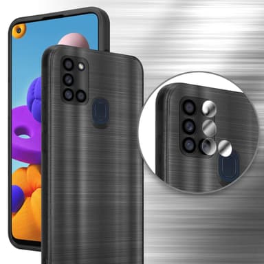Samsung Galaxy A21s Skal Fodral Case (Svwart)