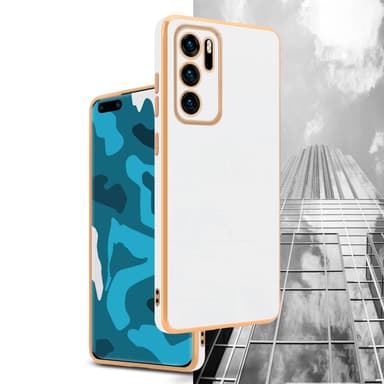 Huawei P40 Skal Fodral Case (Vit)