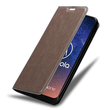 Motorola ONE VISION Skal Fodral Case (Brun)