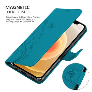 iPhone 12 MINI Plånboksfodral Skal (Blå)