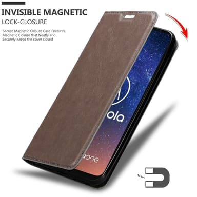 Motorola ONE VISION Skal Fodral Case (Brun)