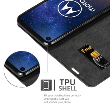 Motorola ONE VISION Skal Fodral Case (Brun)
