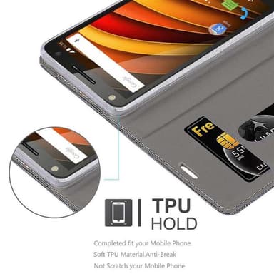 Motorola MOTO X3 Plånboksfodral Skal (Grå)