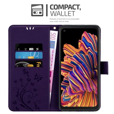Samsung Galaxy XCover PRO Plånboksfodral Skal (Lila)