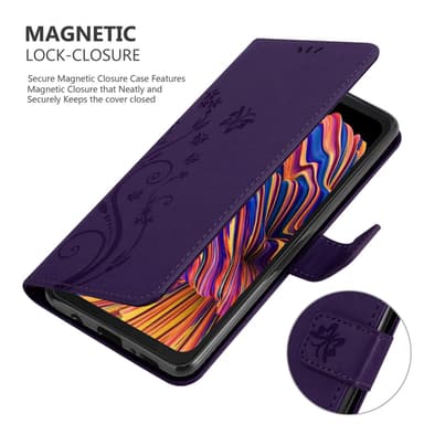 Samsung Galaxy XCover PRO Plånboksfodral Skal (Lila)