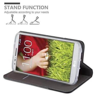 LG G2 Plånboksfodral Skal (Grå)