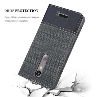 Motorola MOTO X3 Plånboksfodral Skal (Grå)