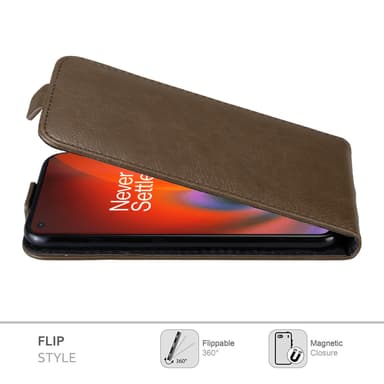 OnePlus Nord 2 5G Flipfodral Skal (Brun)
