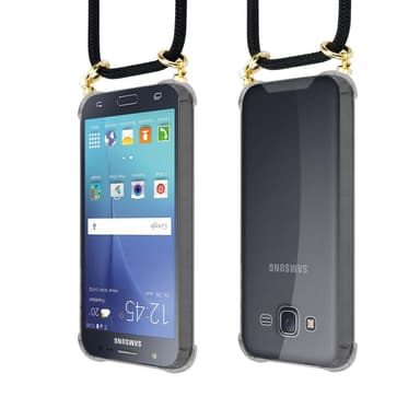 Samsung Galaxy J5 2015 Skal Fodral Kedja (Svart)