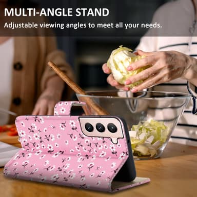 Samsung Galaxy S21 FE Plånboksfodral Skal (Rosa)