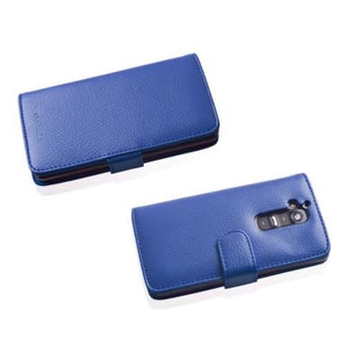 LG G2 Plånboksfodral Skal (Blå)