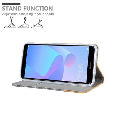Huawei Y6 PRIME Plånboksfodral Skal (Grå)