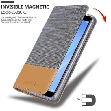 Huawei Y6 PRIME Plånboksfodral Skal (Grå)