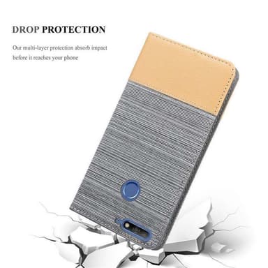 Huawei Y6 PRIME Plånboksfodral Skal (Grå)