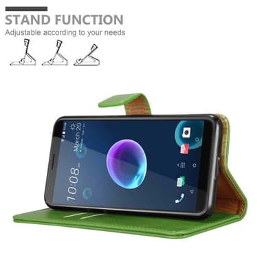 HTC Desire 12 Plånboksfodral Skal (Grön)