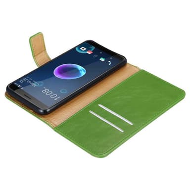 HTC Desire 12 Plånboksfodral Skal (Grön)