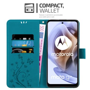 Motorola MOTO G31 / G41 Plånboksfodral Skal (Blå)