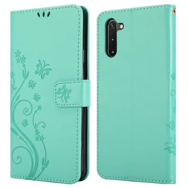 Samsung Galaxy NOTE 10 Plånboksfodral Skal (Turkos)