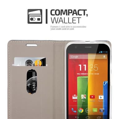 Motorola MOTO G2 Plånboksfodral Skal (Grå)
