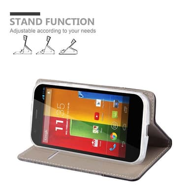 Motorola MOTO G2 Plånboksfodral Skal (Grå)