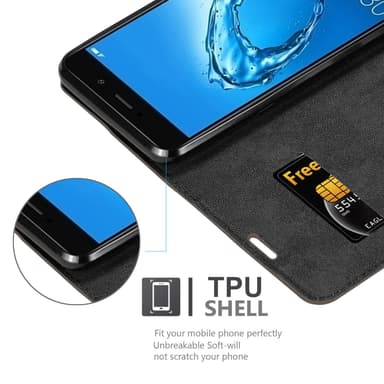 Huawei Y7 PRIME 2017 Skal Fodral Case (Brun)