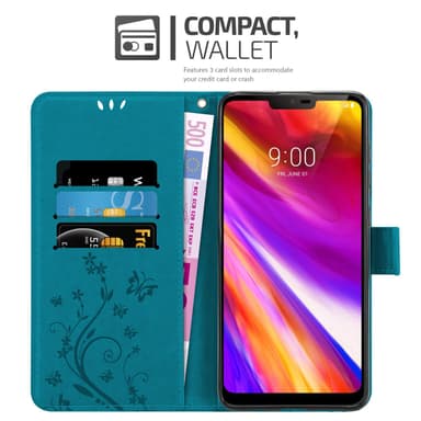 LG G7 ThinQ / FIT / ONE Plånboksfodral Skal (Blå)