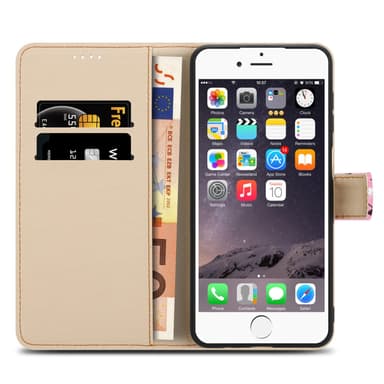 iPhone 6 PLUS / 6S PLUS Plånboksfodral Skal (Rosa)