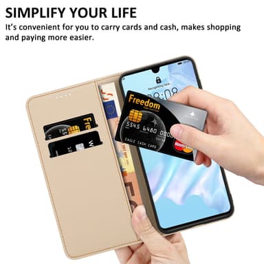 Huawei P30 Plånboksfodral Skal (Svart)