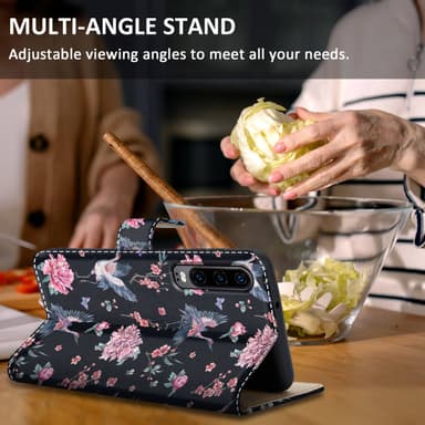 Huawei P30 Plånboksfodral Skal (Svart)