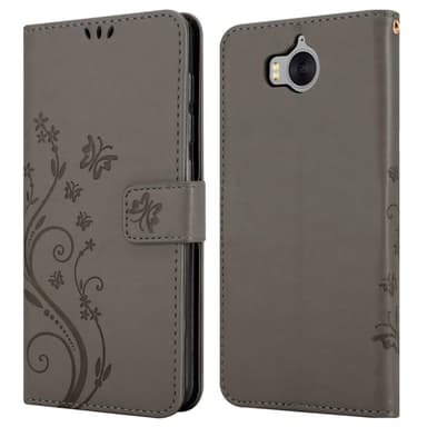Huawei Y5 2017 / Y6 2017 Plånboksfodral Skal (Grå)