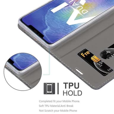 Huawei MATE 20 PRO Plånboksfodral Skal (Grå)
