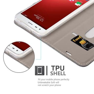 ZTE Blade S6 Plånboksfodral Skal (Grå)