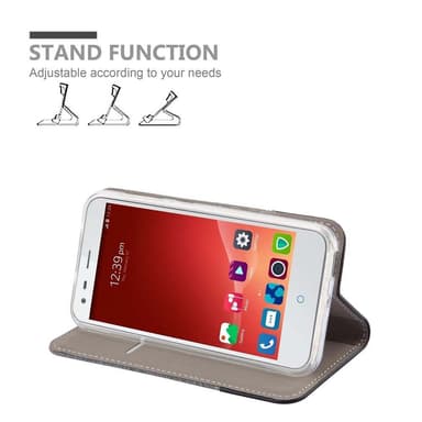 ZTE Blade S6 Plånboksfodral Skal (Grå)
