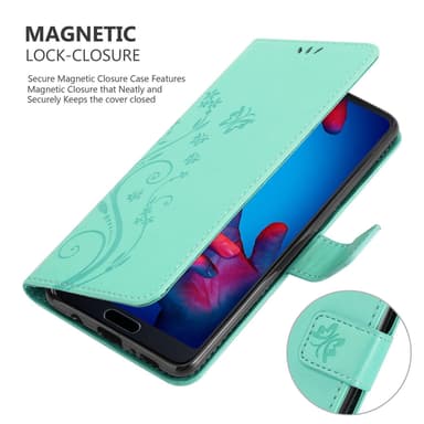 Huawei P20 Plånboksfodral Skal (Turkos)