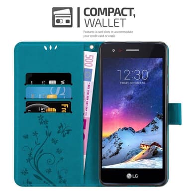 LG K8 2017 Plånboksfodral Skal (Blå)