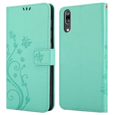 Huawei P20 Plånboksfodral Skal (Turkos)