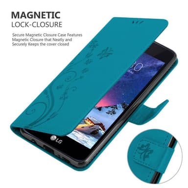 LG K8 2017 Plånboksfodral Skal (Blå)