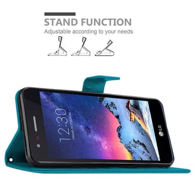 LG K8 2017 Plånboksfodral Skal (Blå)