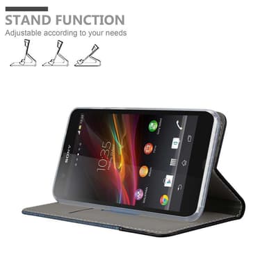 Sony Xperia Z Plånboksfodral Skal (Blå)