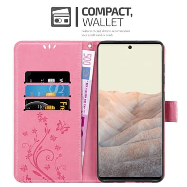 Google PIXEL 6 PRO Plånboksfodral Skal (Rosa)