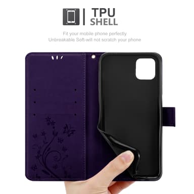 iPhone 13 MINI Plånboksfodral Skal (Lila)