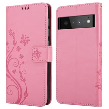 Google PIXEL 6 PRO Plånboksfodral Skal (Rosa)