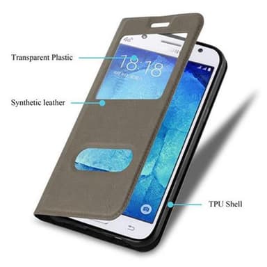 Samsung Galaxy J5 2015 Plånboksfodral Skal (Brun)