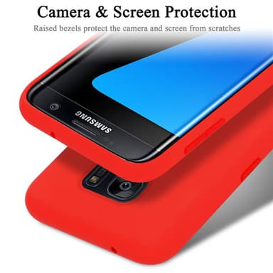 Samsung Galaxy S7 EDGE Skal Fodral Case (Röd)