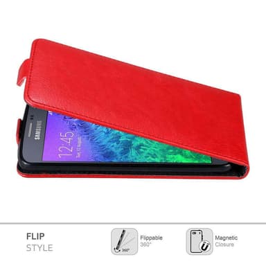 Samsung Galaxy ALPHA Flipfodral Skal (Röd)