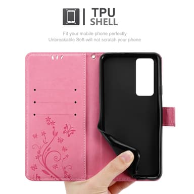 Oppo FIND X3 NEO Plånboksfodral Skal (Rosa)