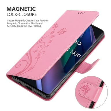 Oppo FIND X3 NEO Plånboksfodral Skal (Rosa)