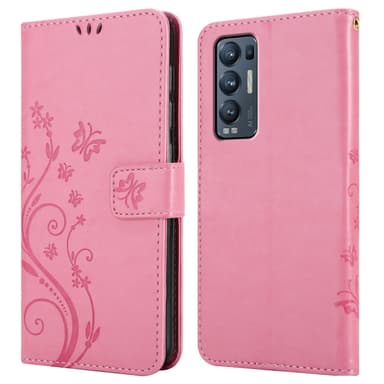 Oppo FIND X3 NEO Plånboksfodral Skal (Rosa)