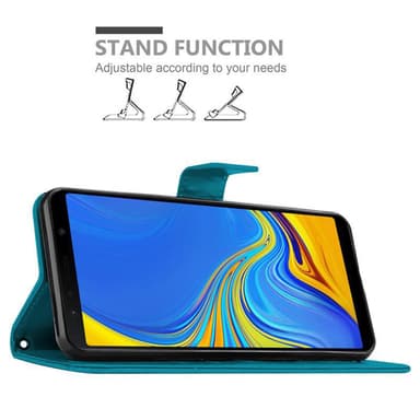 Samsung Galaxy A7 2018 Plånboksfodral Skal (Blå)