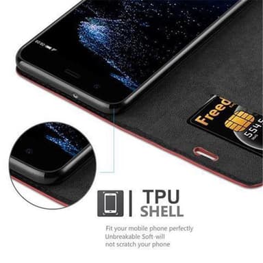 Huawei P10 Skal Fodral Case (Röd)